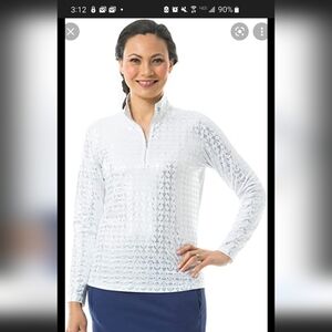 New w/tags San Soleil UV 50 sun protect zipper shirt, Large